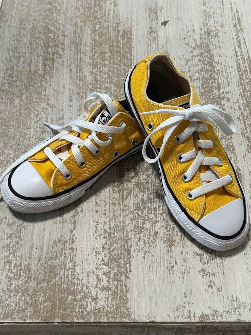 Converse Yellow Kids Canvas Low-Top Sneakers